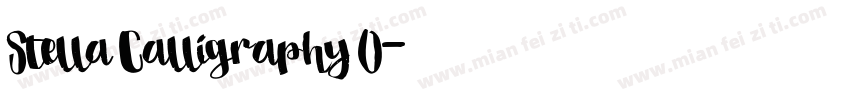 Stella Calligraphy O字体转换